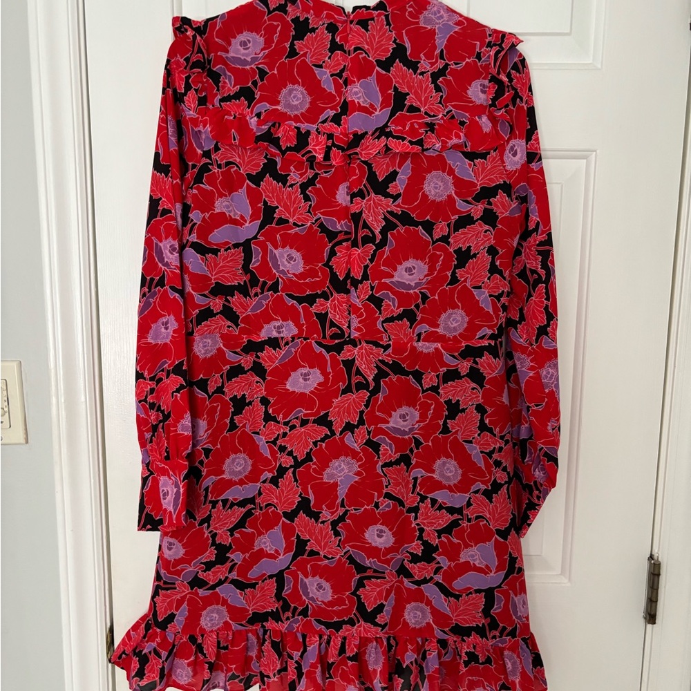 Who What Wear Red and Purple Floral Dress